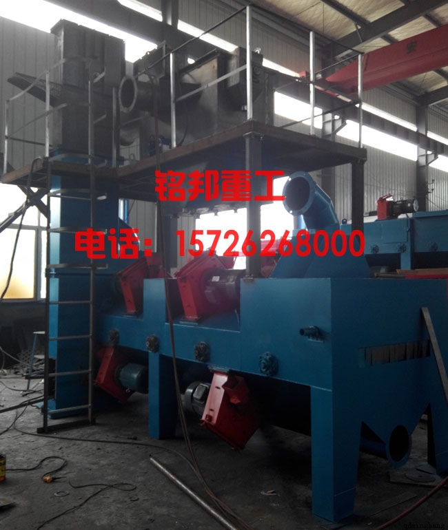 銘邦通過式拋丸機(jī)安裝調(diào)試中 銘邦通過式拋丸機(jī)安裝調(diào)試中